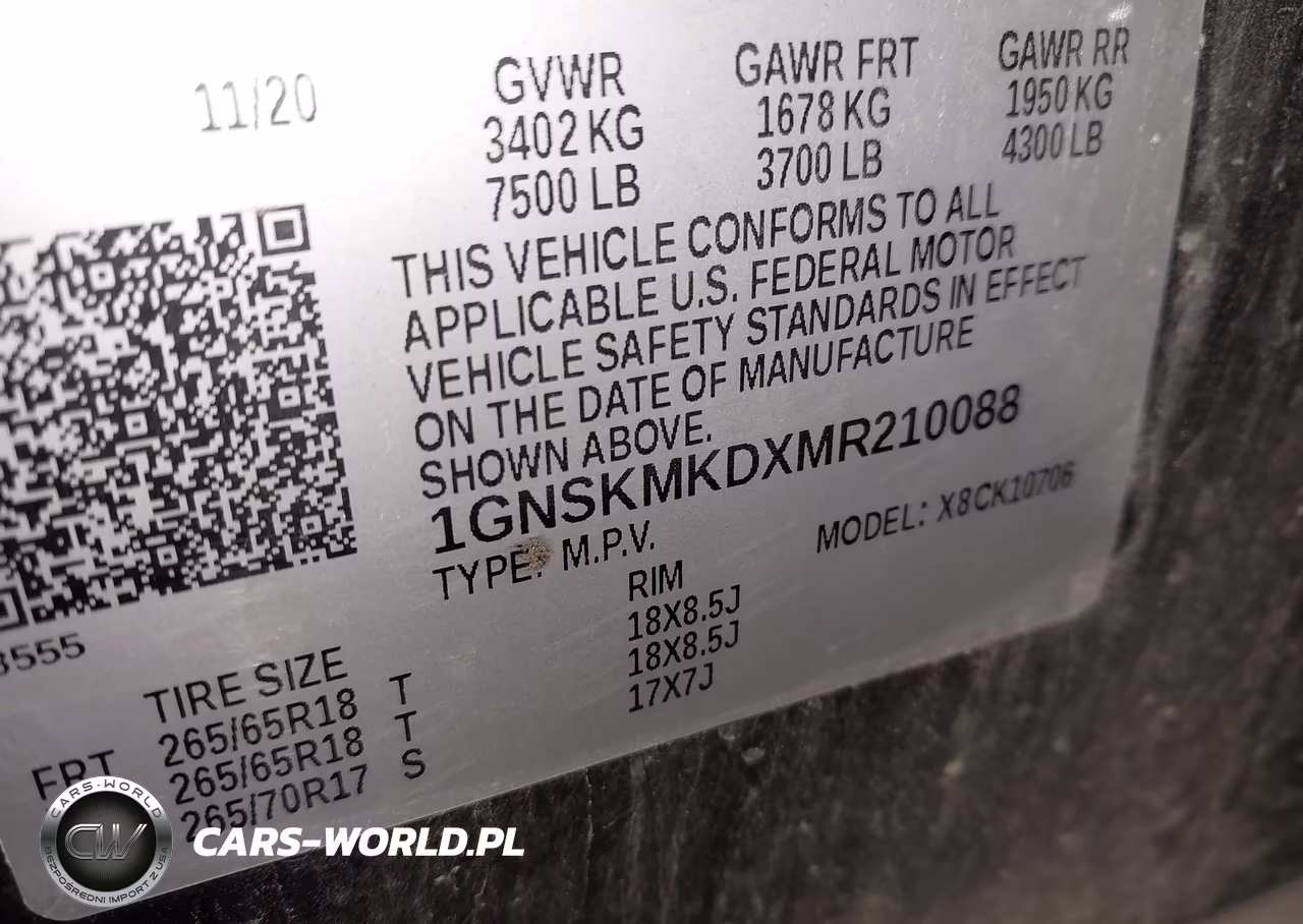 2021 Chevrolet Tahoe 4Wd Ls VIN:1GNSKMKDXMR210088 - 9