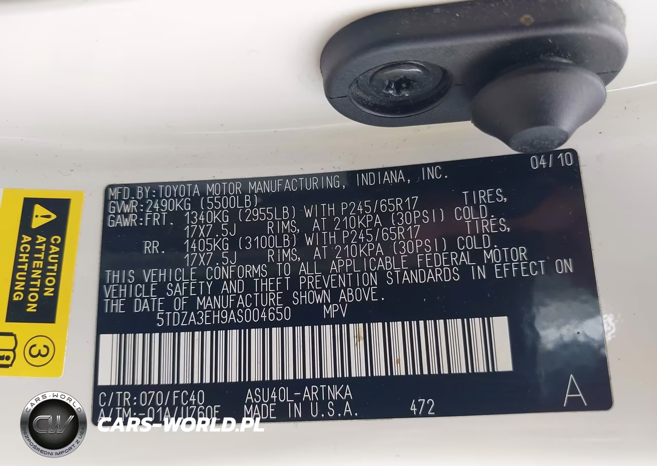 2010 Toyota Highlander VIN:5TDZA3EH9AS004650 - 9
