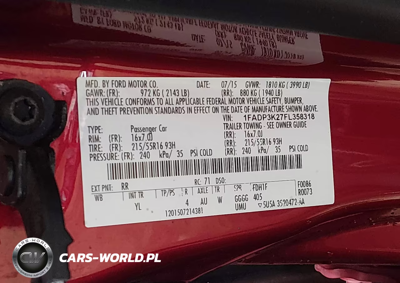 2015 Ford Focus Se VIN:1FADP3K27FL358318 - 9
