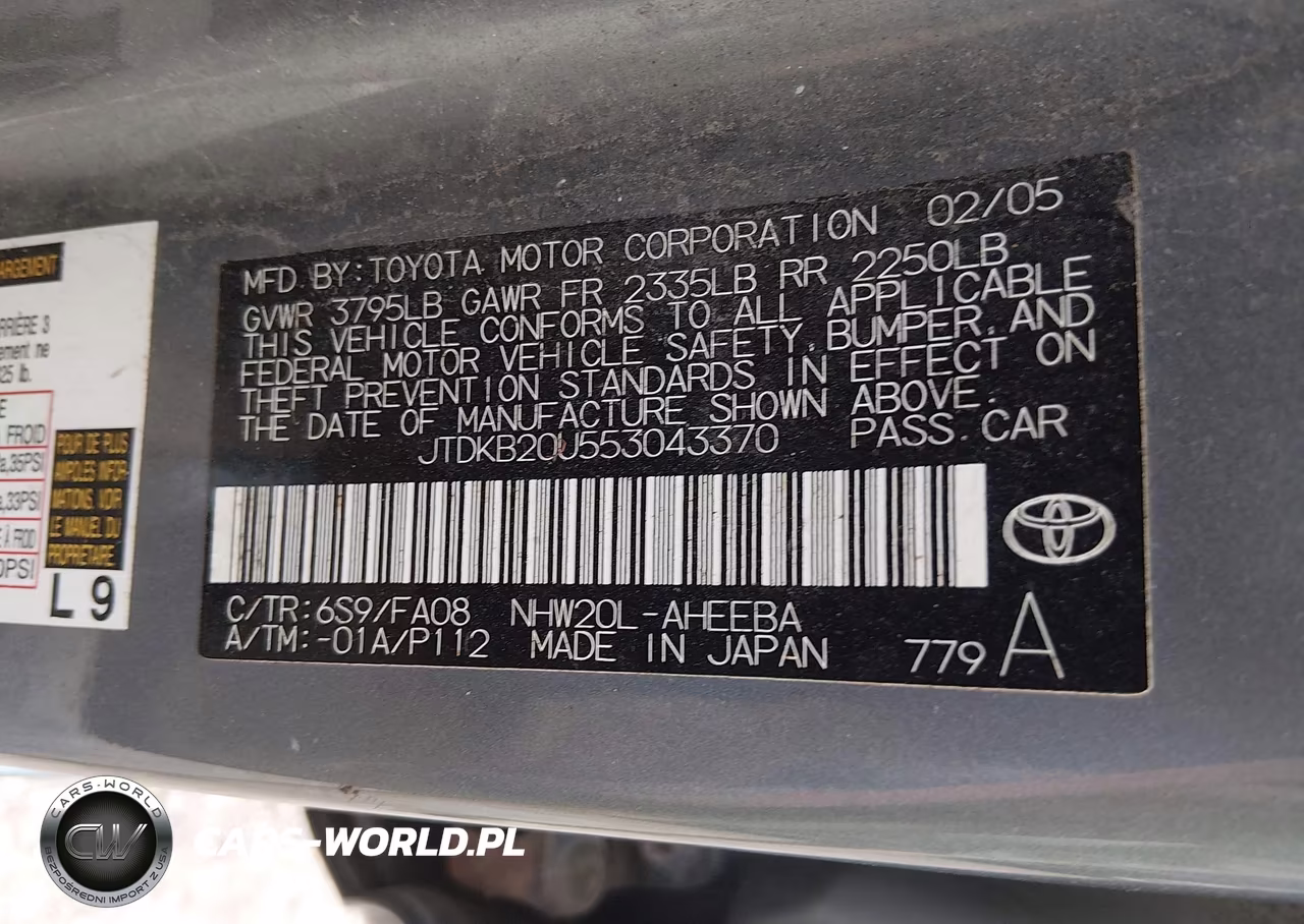 2005 Toyota Prius VIN:JTDKB20U553043370 - 9