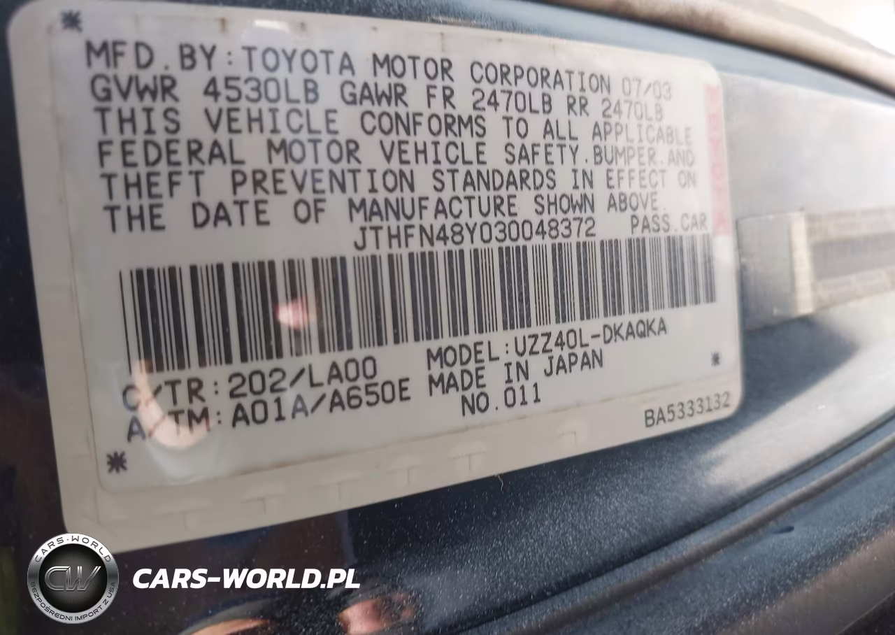 2003 Lexus Sc 430 VIN:JTHFN48Y030048372 - 9
