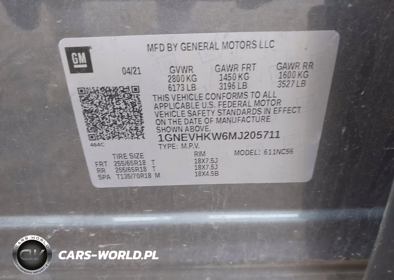 2021 Chevrolet Traverse Awd Lt Leather VIN:1GNEVHKW6MJ205711 - 9