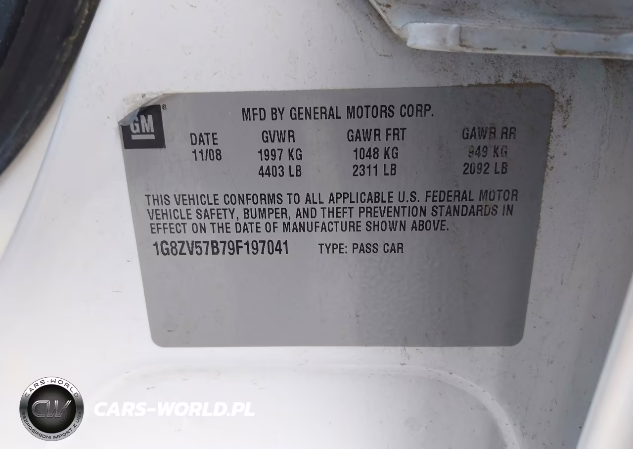 2009 Saturn Aura Xr VIN:1G8ZV57B79F197041 - 9