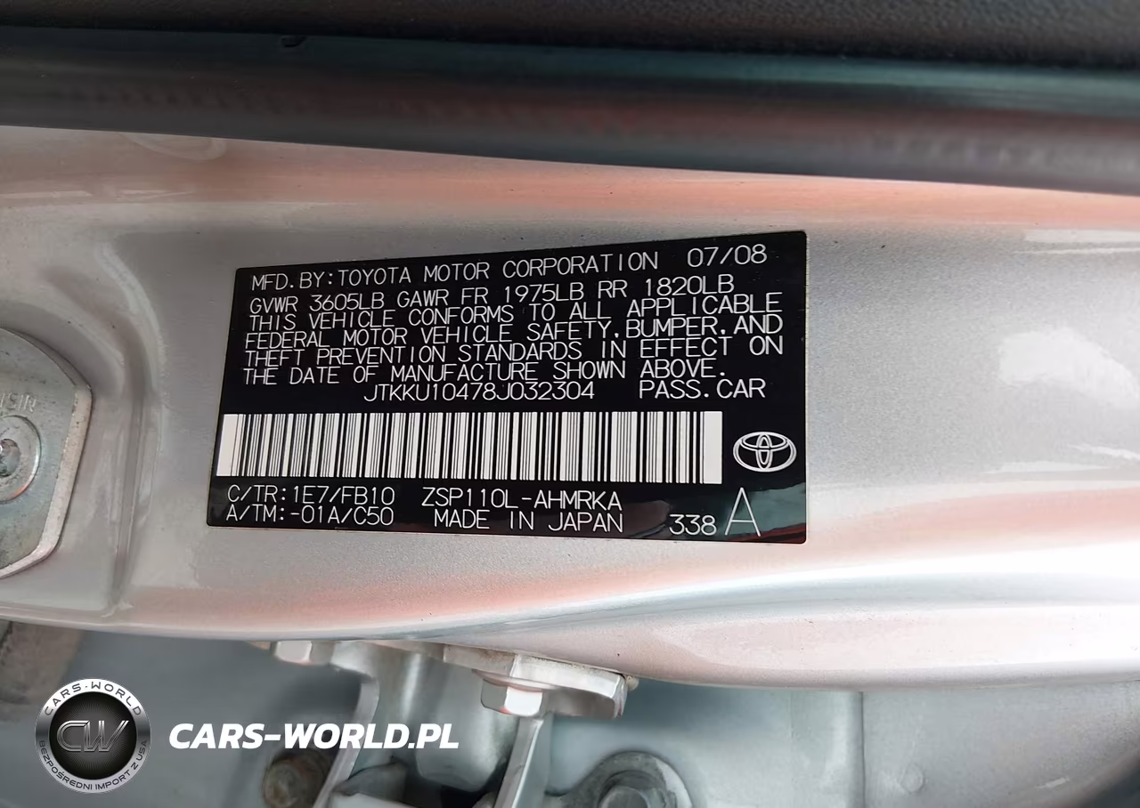 2008 Scion Xd VIN:JTKKU10478J032304 - 9