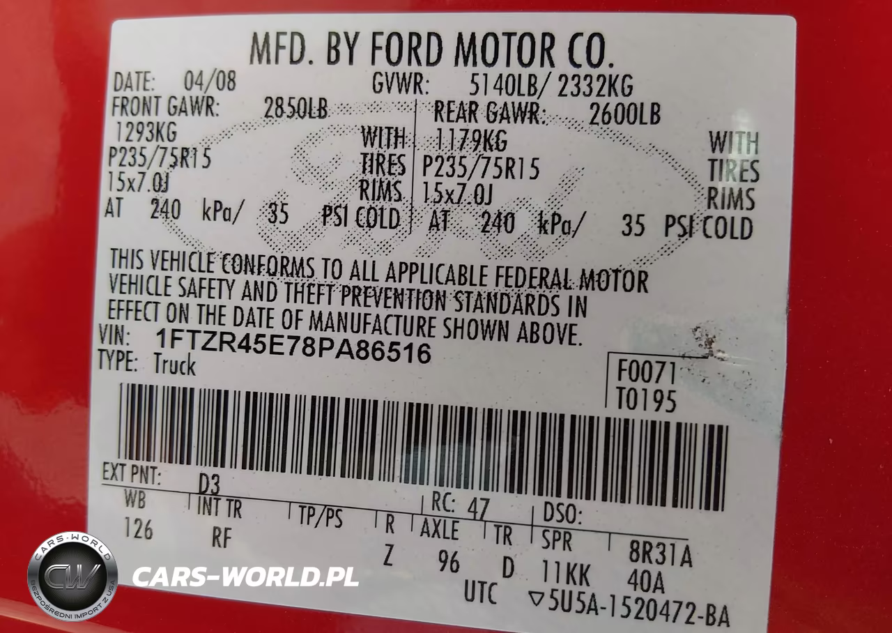 2008 Ford Ranger Fx4 Off-Rd-Sport-Xlt VIN:1FTZR45E78PA86516 - 9