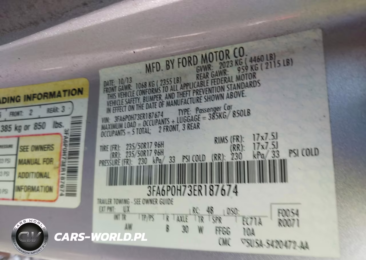 2014 Ford Fusion Se VIN:3FA6P0H73ER187674 - 9