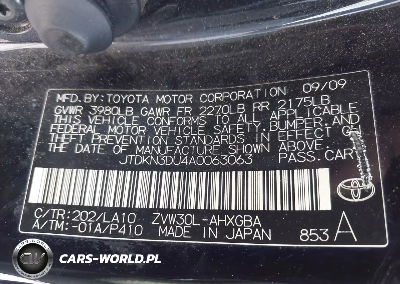 2010 Toyota Prius Iv VIN:JTDKN3DU4A0063063 - 9