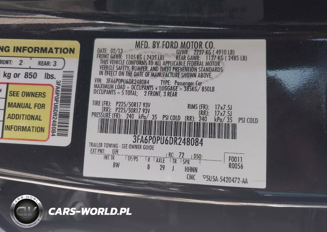 2013 Ford Fusion Energi Se Luxury VIN:3FA6P0PU6DR248084 - 9