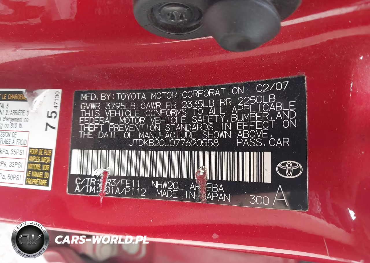 2007 Toyota Prius VIN:JTDKB20U077620558 - 9