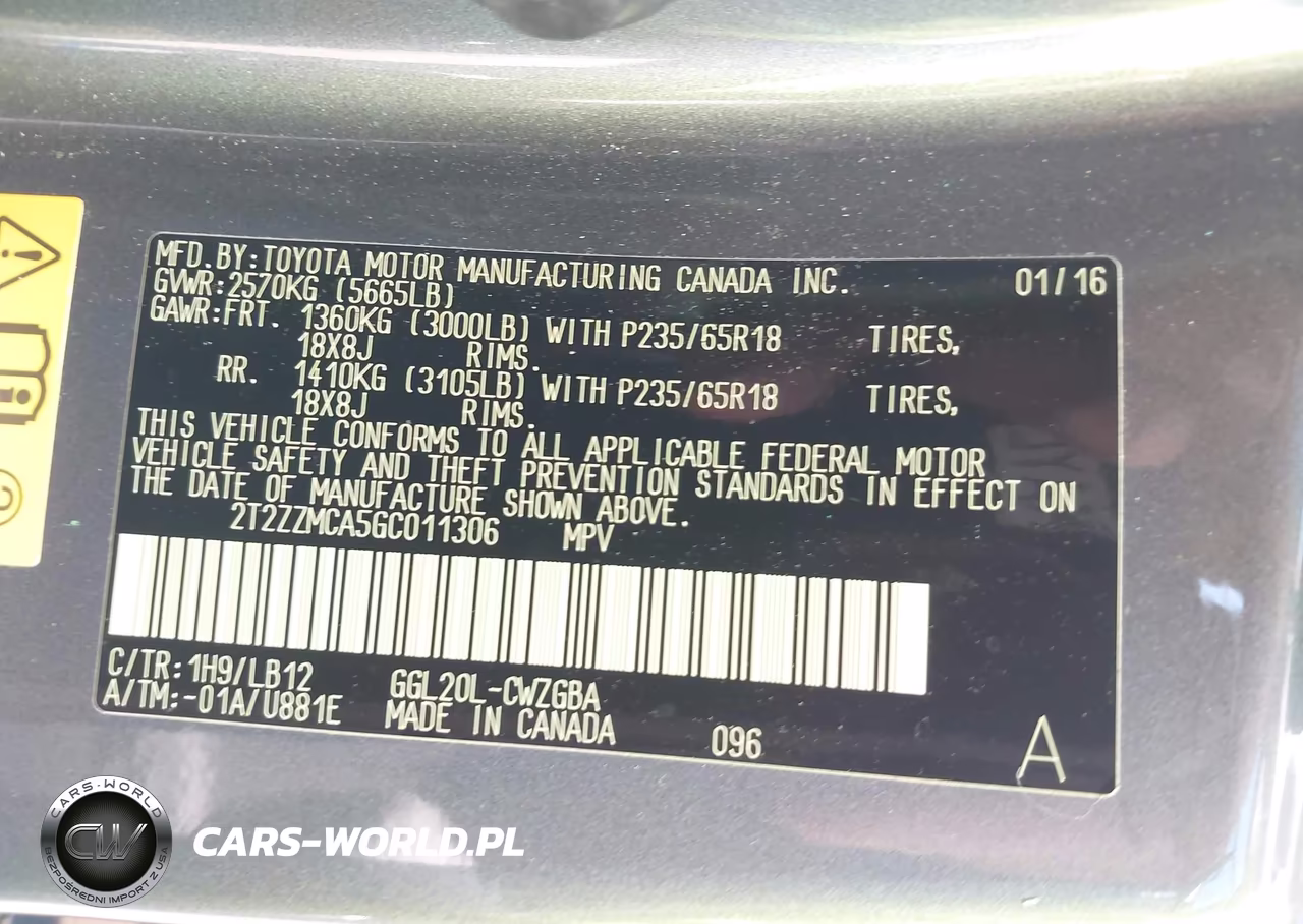 2016 Lexus Rx 350 VIN:2T2ZZMCA5GC011306 - 9