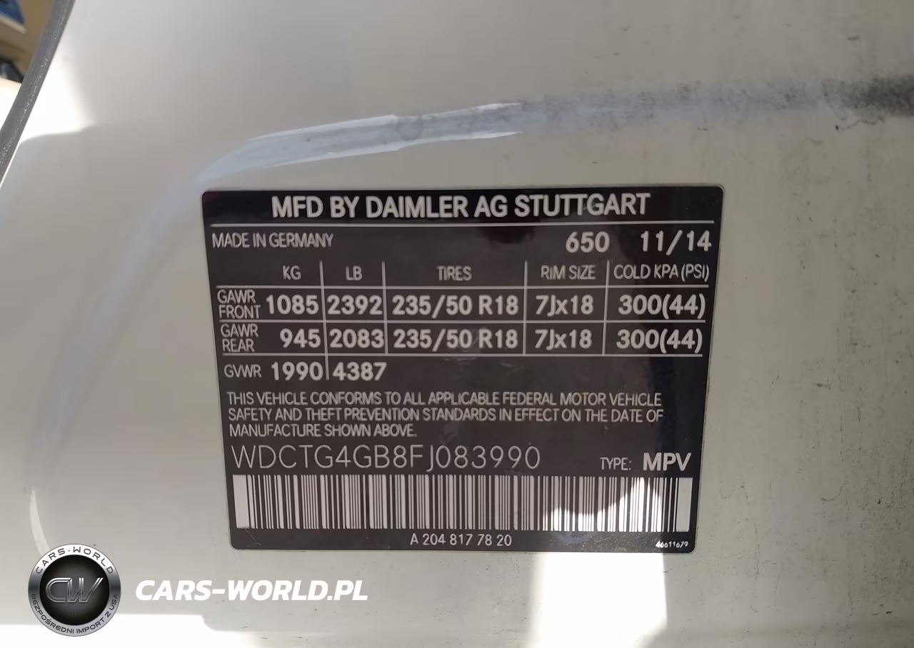 2015 Mercedes-Benz Gla 250 4Matic VIN:WDCTG4GB8FJ083990 - 9