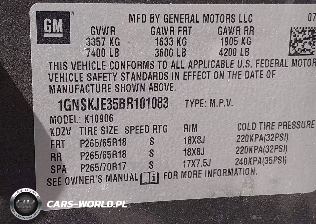 2011 Chevrolet Suburban Lt VIN:1GNSKJE35BR101083 - 9