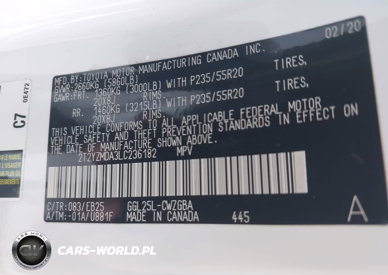 2020 Lexus Rx VIN:2T2YZMDA3LC236182 - 9