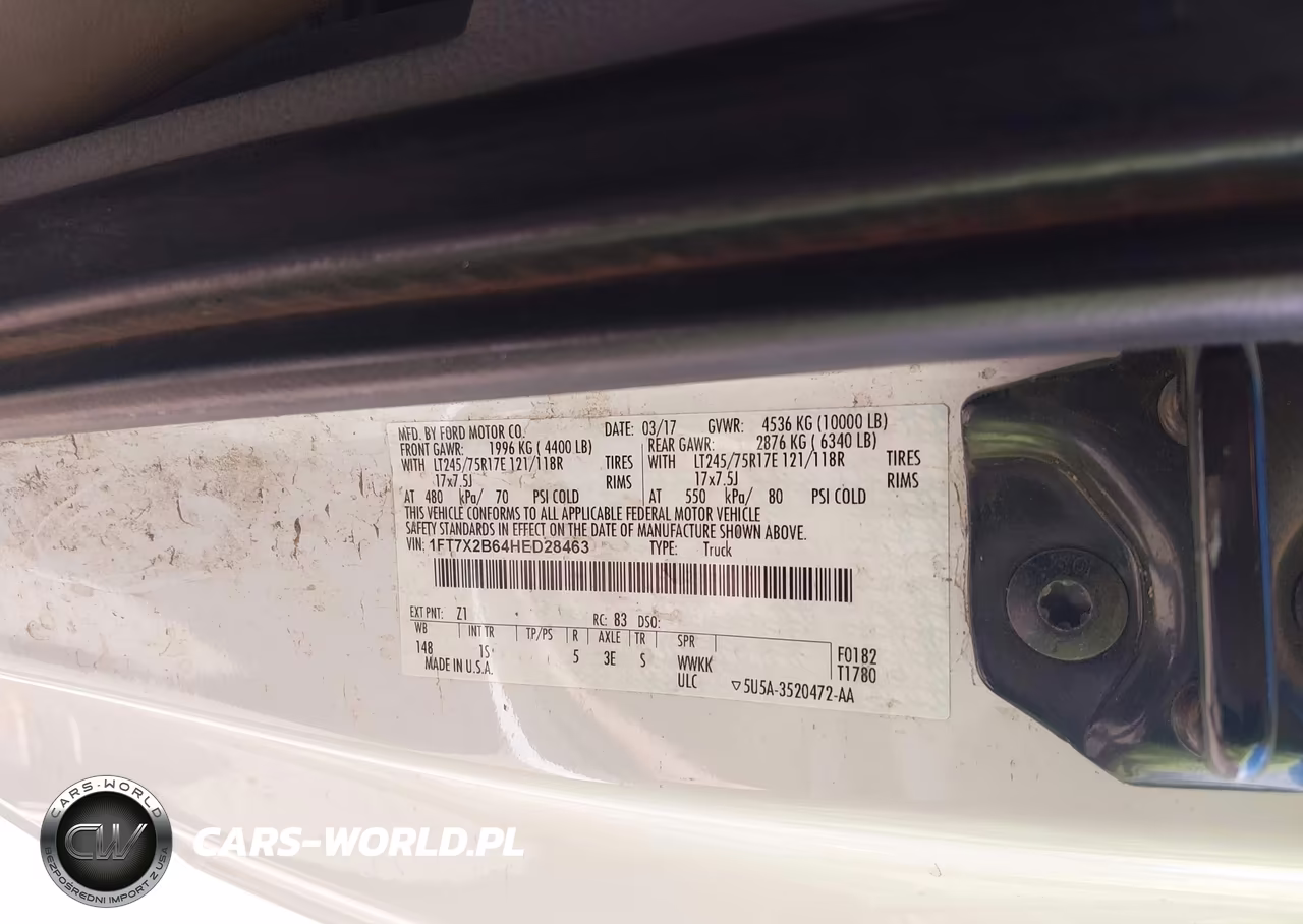 2017 Ford F-250 Xl VIN:1FT7X2B64HED28463 - 9
