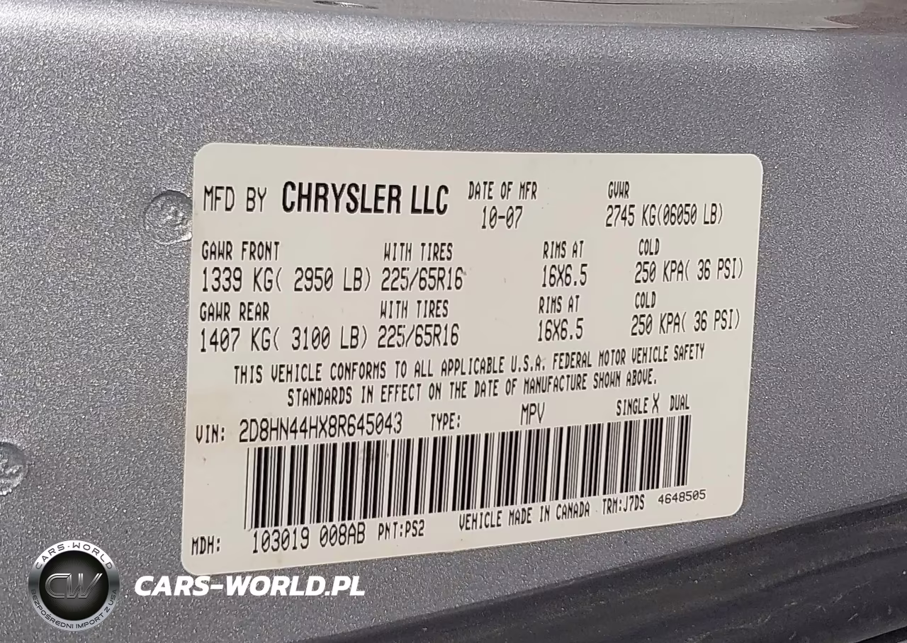 2008 Dodge Grand Caravan Se VIN:2D8HN44HX8R645043 - 9