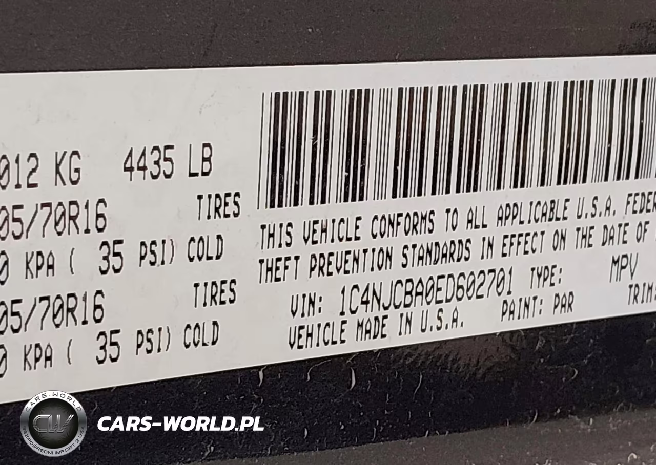 2014 Jeep Compass Sport VIN:1C4NJCBA0ED602701 - 9