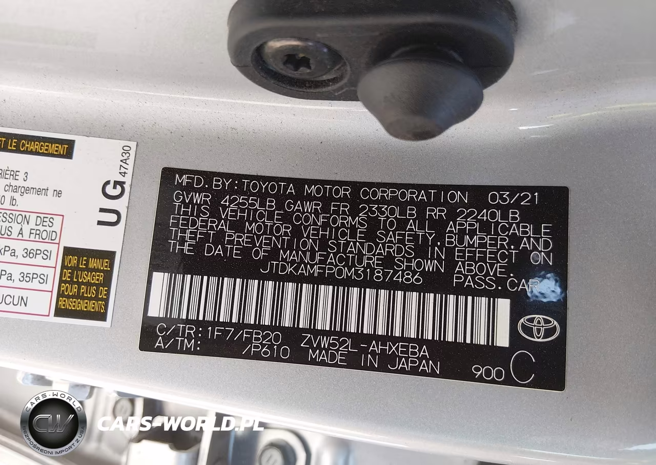 2021 Toyota Prius Prime Le VIN:JTDKAMFP0M3187486 - 9