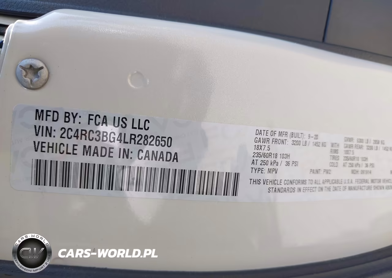 2020 Chrysler Pacifica Awd Launch Edition VIN:2C4RC3BG4LR282650 - 9