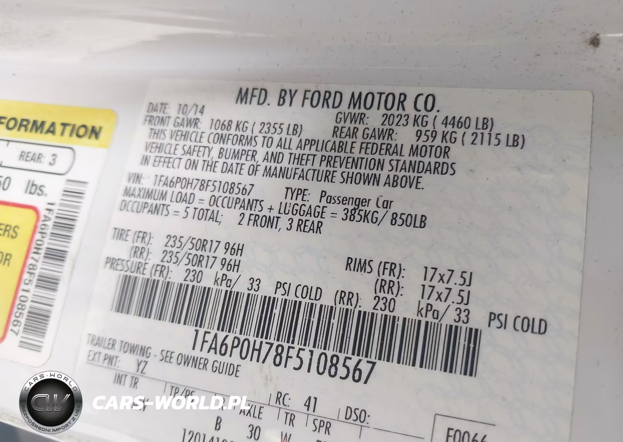 2015 Ford Fusion Se VIN:1FA6P0H78F5108567 - 9