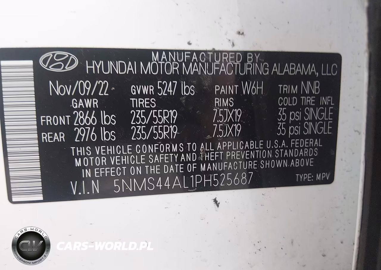 2023 Hyundai Santa Fe Limited VIN:5NMS44AL1PH525687 - 9