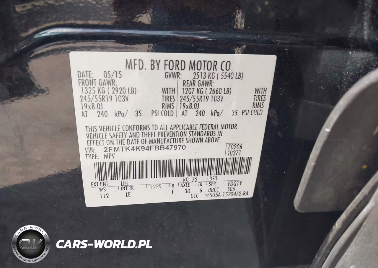2015 Ford Edge Titanium VIN:2FMTK4K94FBB47970 - 9