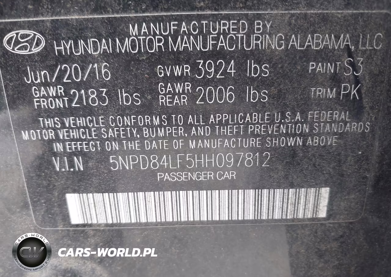 2017 Hyundai Elantra Limited VIN:5NPD84LF5HH097812 - 9