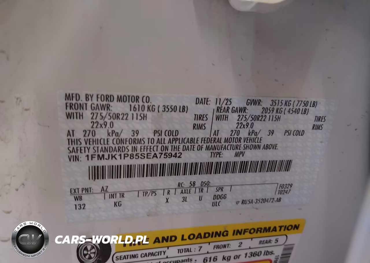 2025 Ford Expedition King Ranch Max VIN:1FMJK1P85SEA75942 - 9