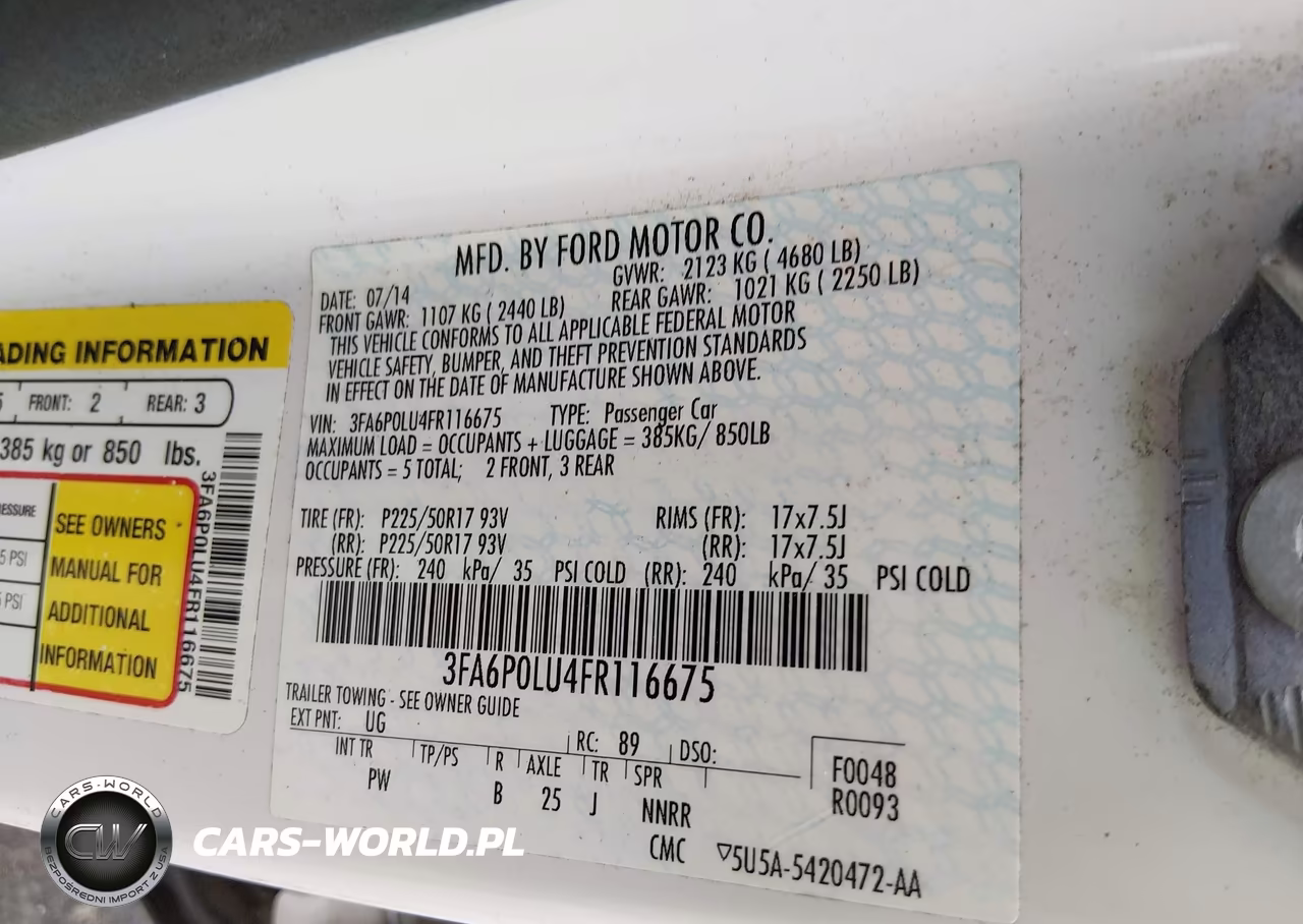 2015 Ford Fusion Hybrid Se VIN:3FA6P0LU4FR116675 - 9