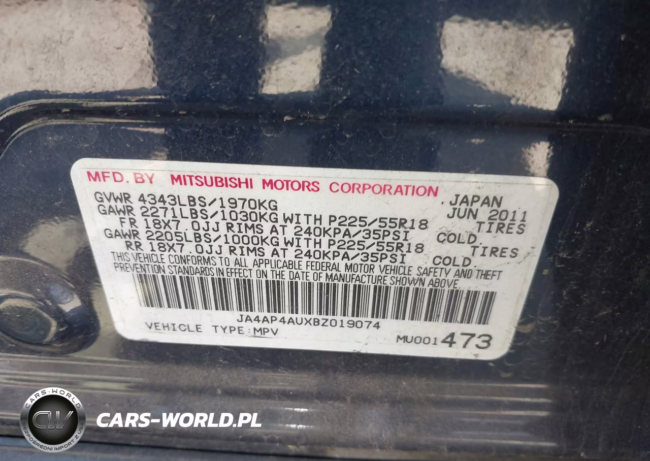 2011 Mitsubishi Outlander Sport Se VIN:JA4AP4AUXBZ019074 - 9