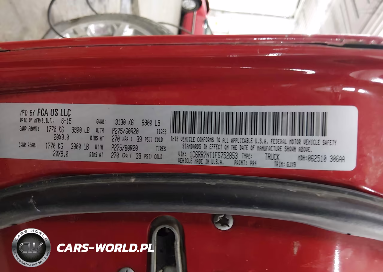 2015 Ram 1500 Laramie VIN:1C6RR7NT1FS752853 - 9