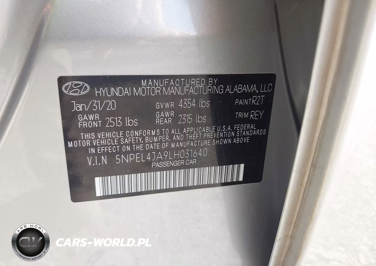 2020 Hyundai Sonata Sel VIN:5NPEL4JA9LH031640 - 9