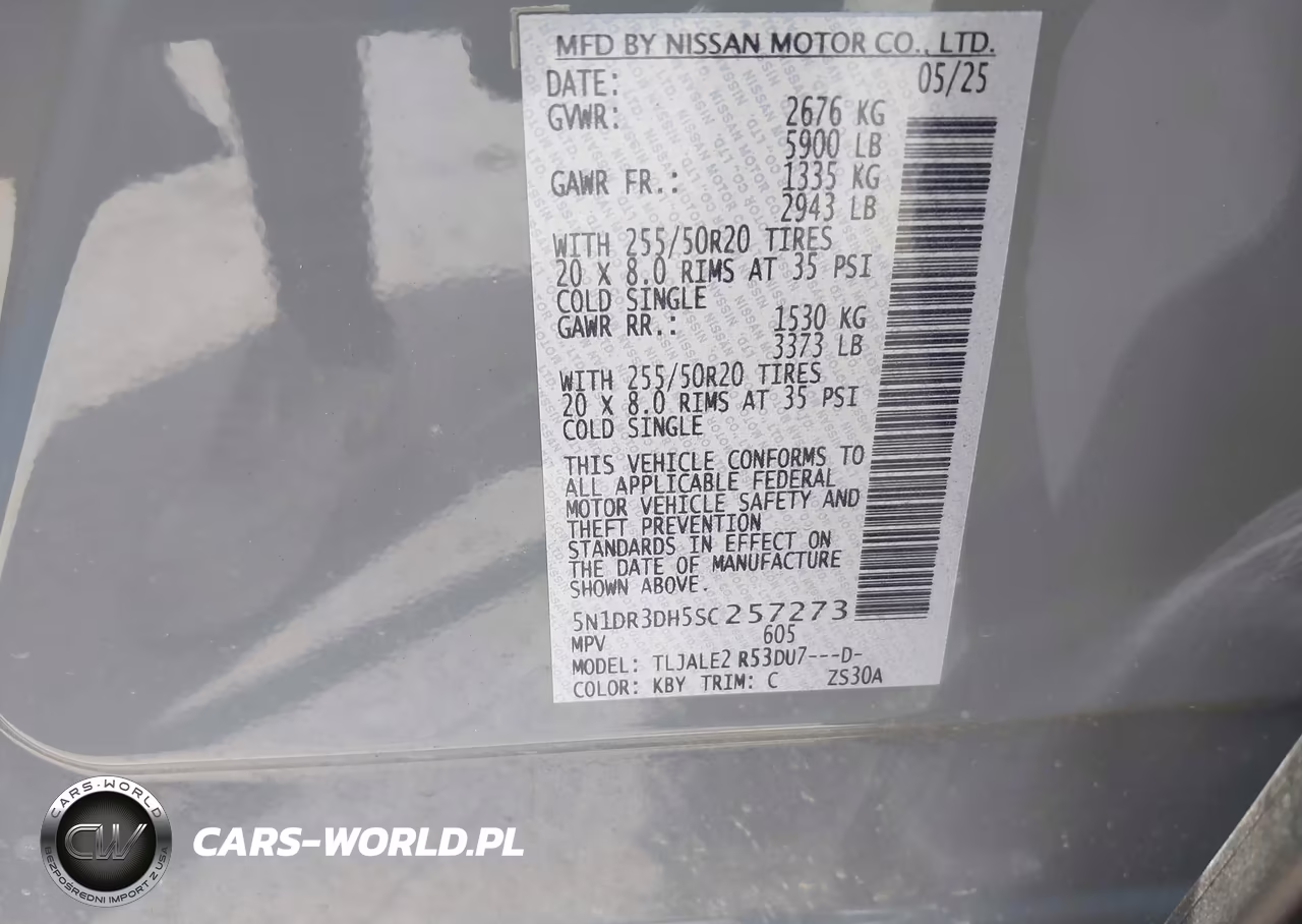 2025 Nissan Pathfinder Platinum Fwd VIN:5N1DR3DH5SC257273 - 9