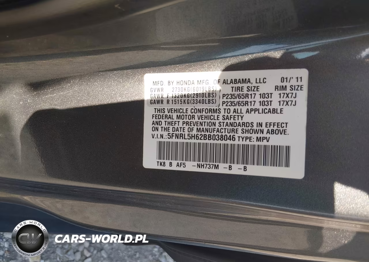 2011 Honda Odyssey Ex-L VIN:5FNRL5H62BB038046 - 9