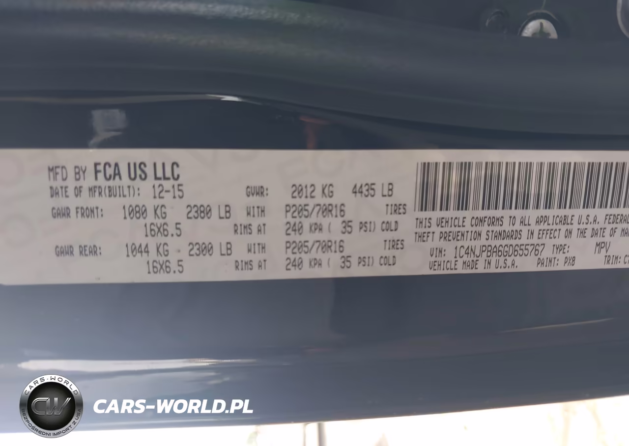 2016 Jeep Patriot Sport VIN:1C4NJPBA6GD655767 - 9