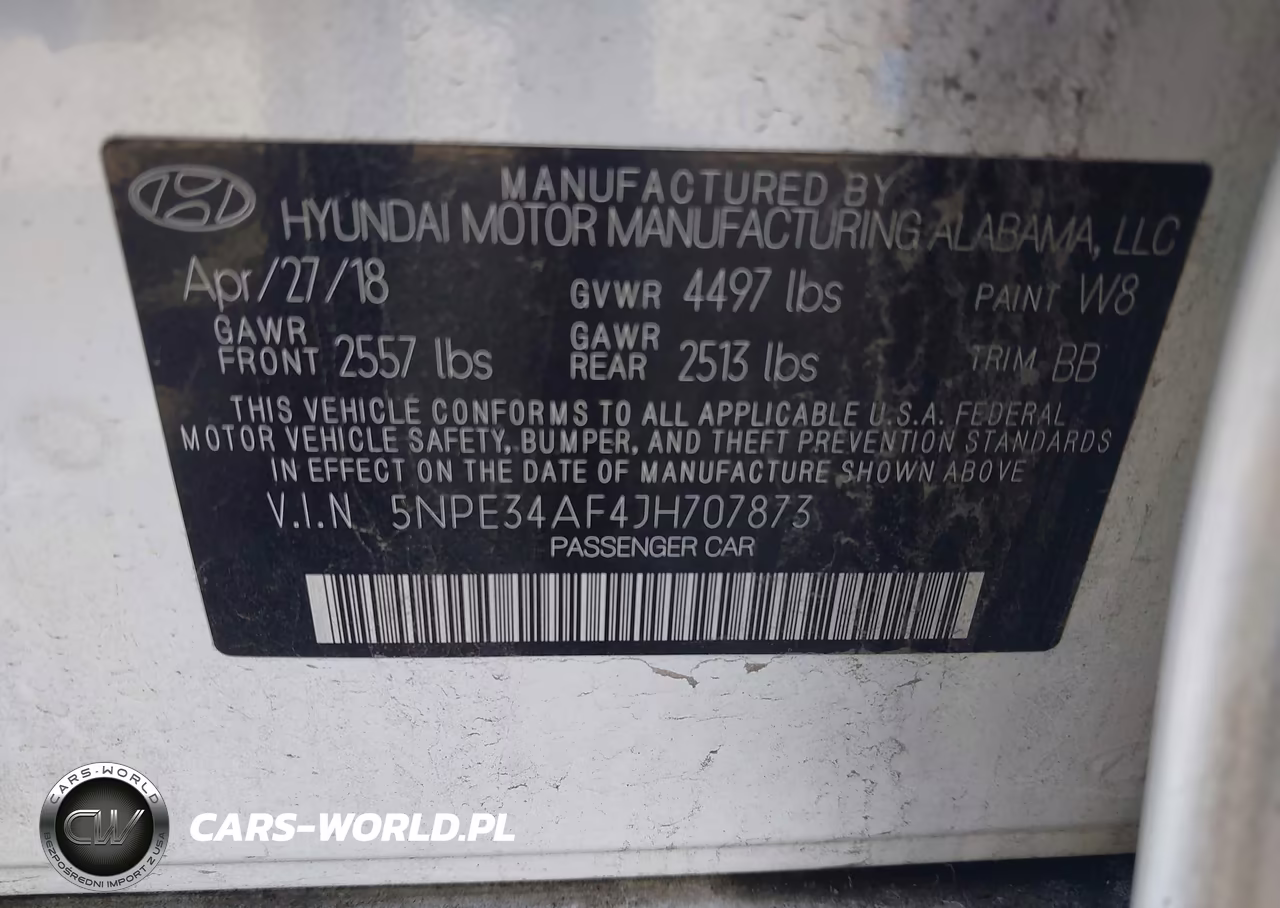 2018 Hyundai Sonata Limited VIN:5NPE34AF4JH707873 - 9