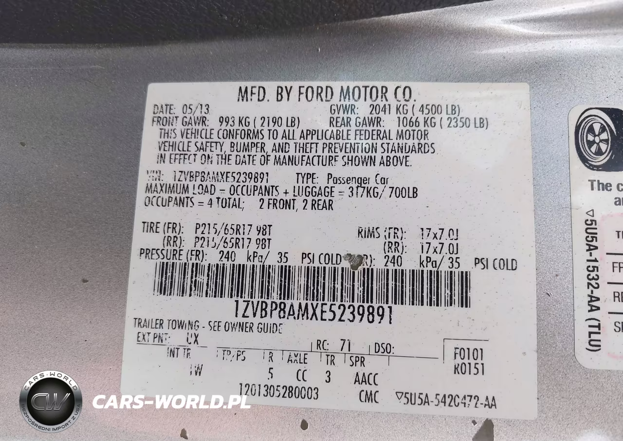 2014 Ford Mustang V6 VIN:1ZVBP8AMXE5239891 - 9