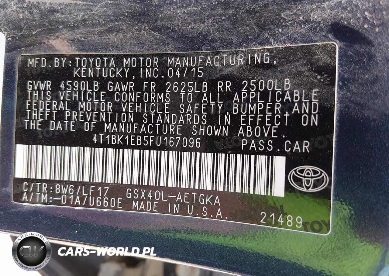 2015 Toyota Avalon Xle Premium VIN:4T1BK1EB5FU167096 - 9