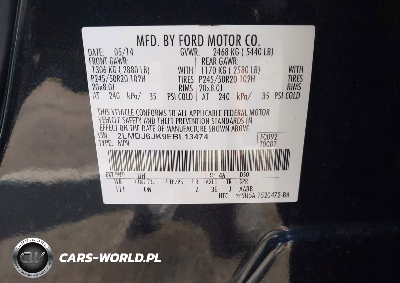 2014 Lincoln Mkx VIN:2LMDJ6JK9EBL13474 - 9