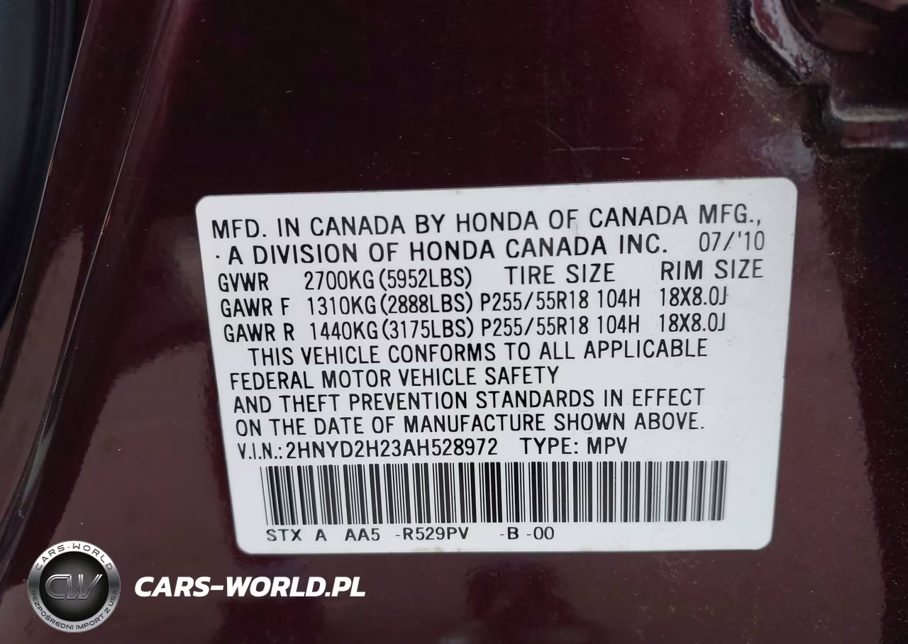 2010 Acura Mdx 3.7L (A6) VIN:2HNYD2H23AH528972 - 9