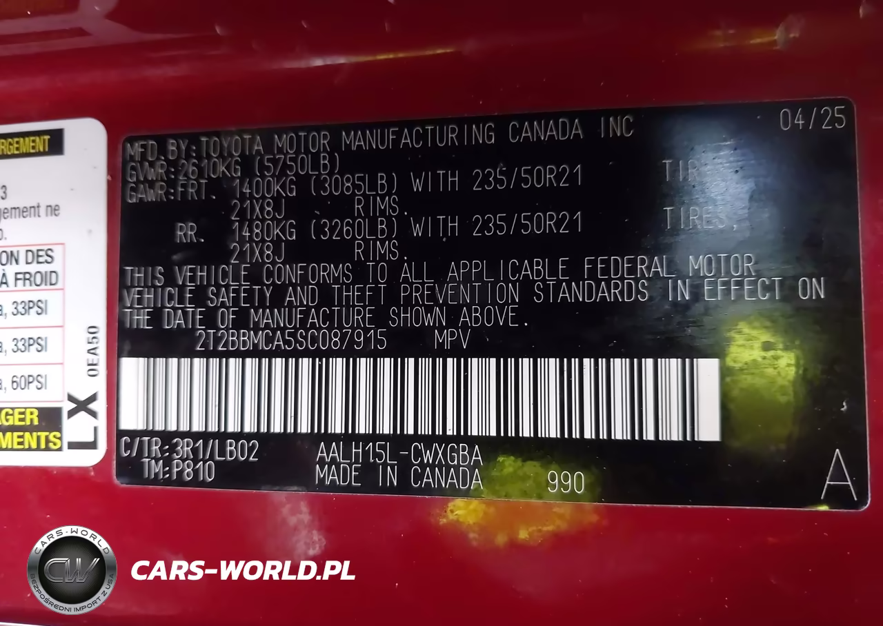 2025 Lexus Rx 350H Premium Plus VIN:2T2BBMCA5SC087915 - 9