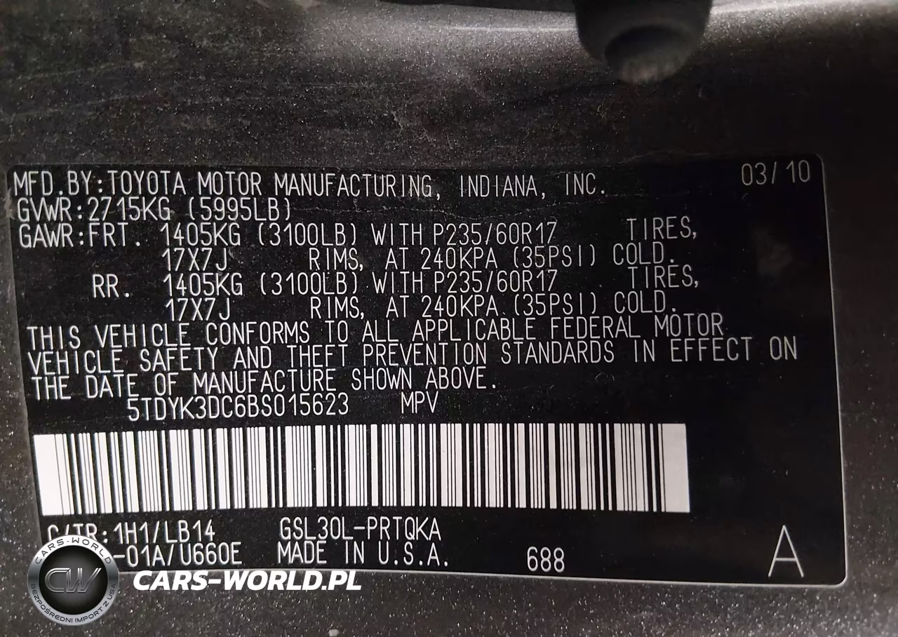 2011 Toyota Sienna Xle V6 VIN:5TDYK3DC6BS015623 - 9