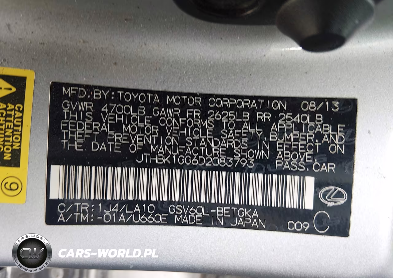 2013 Lexus Es 350 VIN:JTHBK1GG6D2083793 - 9