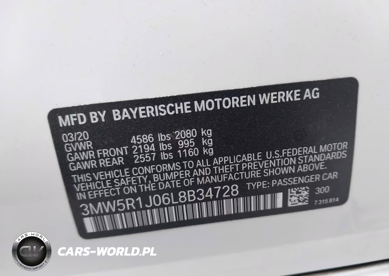 2020 BMW 330I VIN:3MW5R1J06L8B34728 - 9