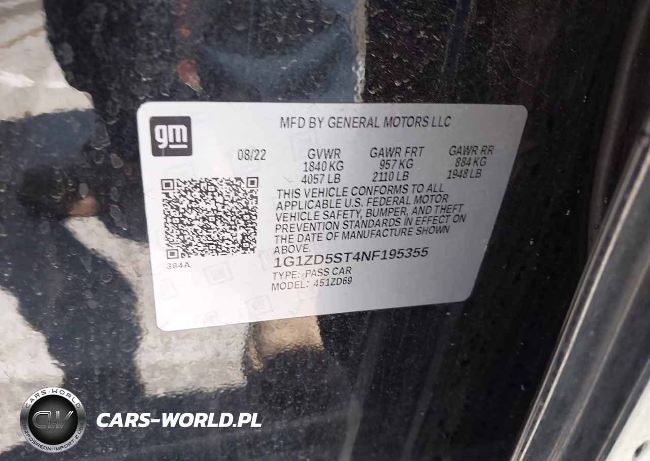 2022 Chevrolet Malibu Fwd Lt VIN:1G1ZD5ST4NF195355 - 9