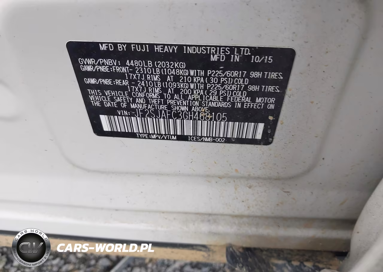 2016 Subaru Forester 2.5I Premium VIN:JF2SJAFC3GH468105 - 9