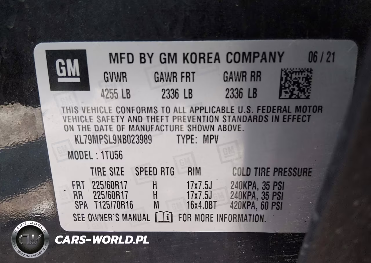 2022 Chevrolet Trailblazer Fwd Lt VIN:KL79MPSL9NB023989 - 9