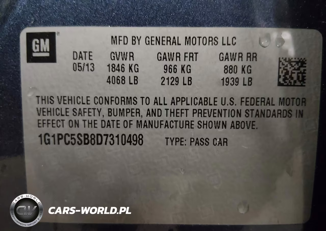 2013 Chevrolet Cruze 1Lt Auto VIN:1G1PC5SB8D7310498 - 9