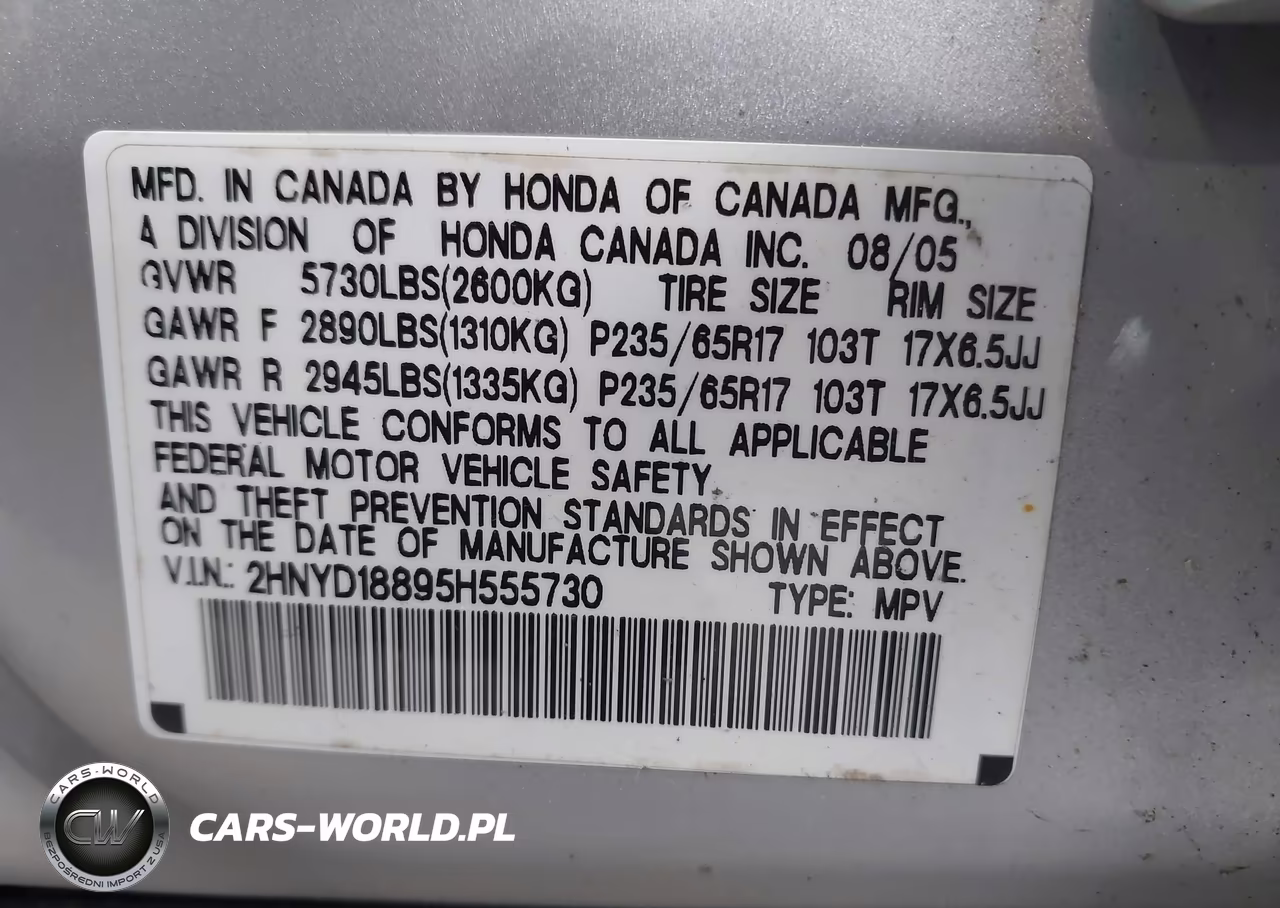 2005 Acura Mdx VIN:2HNYD18895H555730 - 9