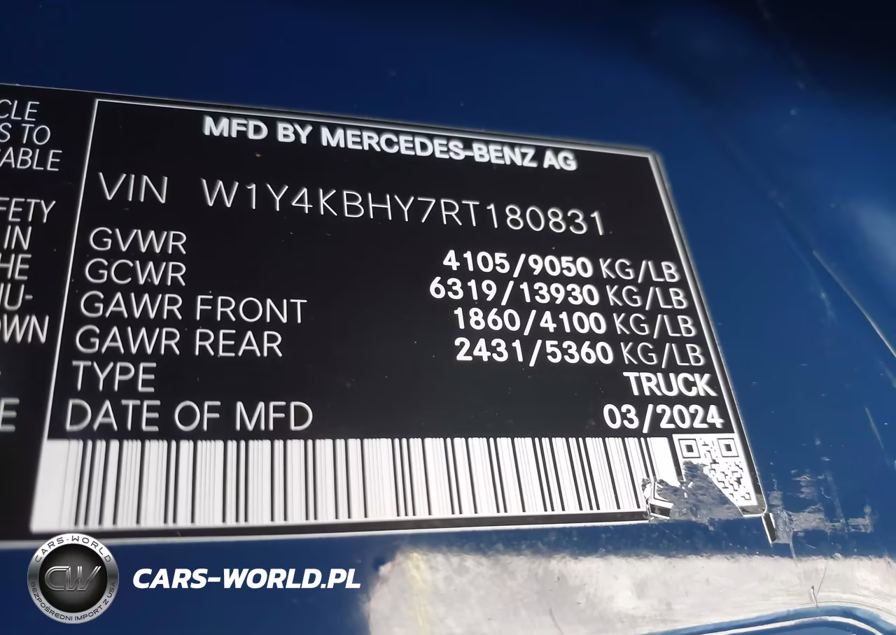2024 Mercedes-Benz Sprinter 2500 Standard Roof 4-Cyl Diesel VIN:W1Y4KBHY7RT180831 - 9