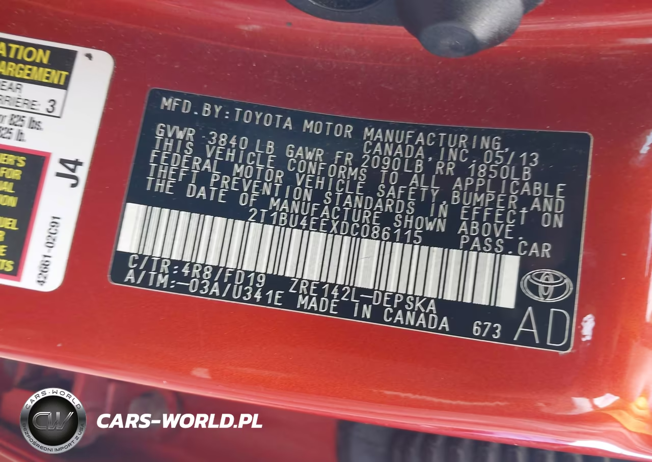 2013 Toyota Corolla S Special Edition VIN:2T1BU4EEXDC086115 - 9